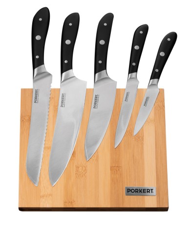 Vilem knife set with bamboo block