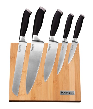 Eduard knife set with bamboo block